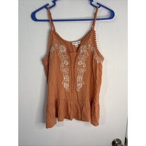 Love On A Hanger Cami Small Orange Embroidery